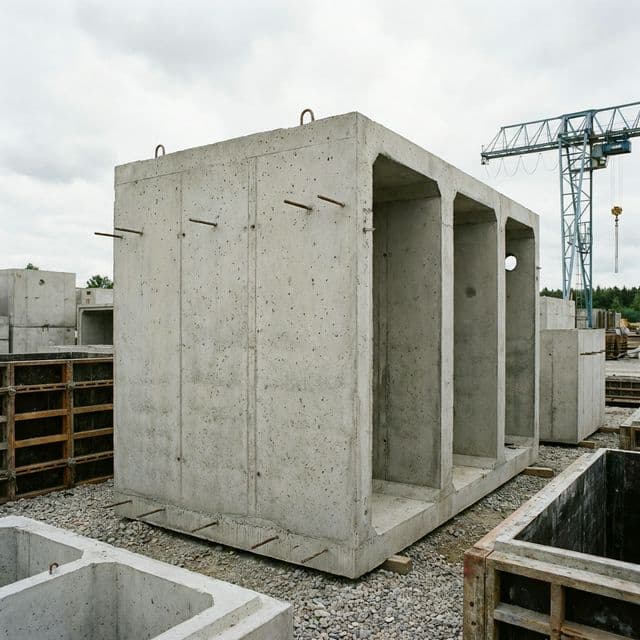 Realistic preview of our precast concrete septic tanks